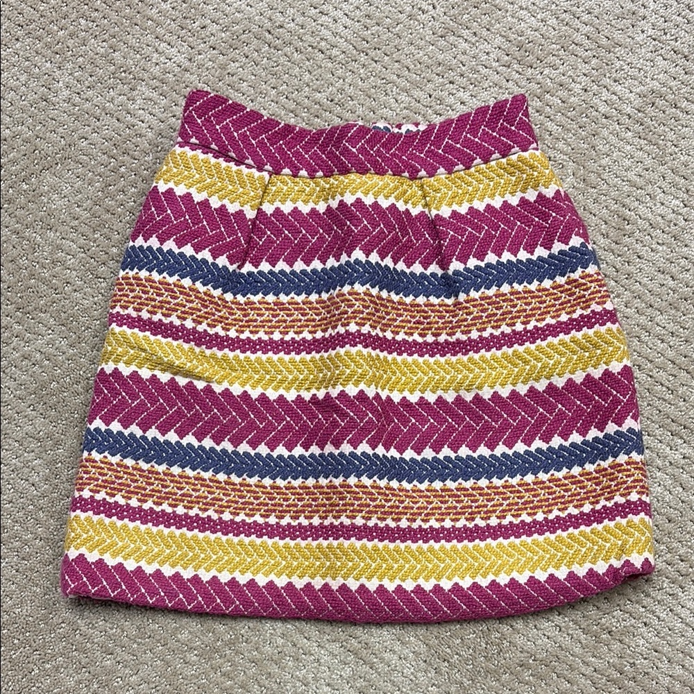 Colorful Chevron Patterned Skirt - Nomad Morgan Carper
